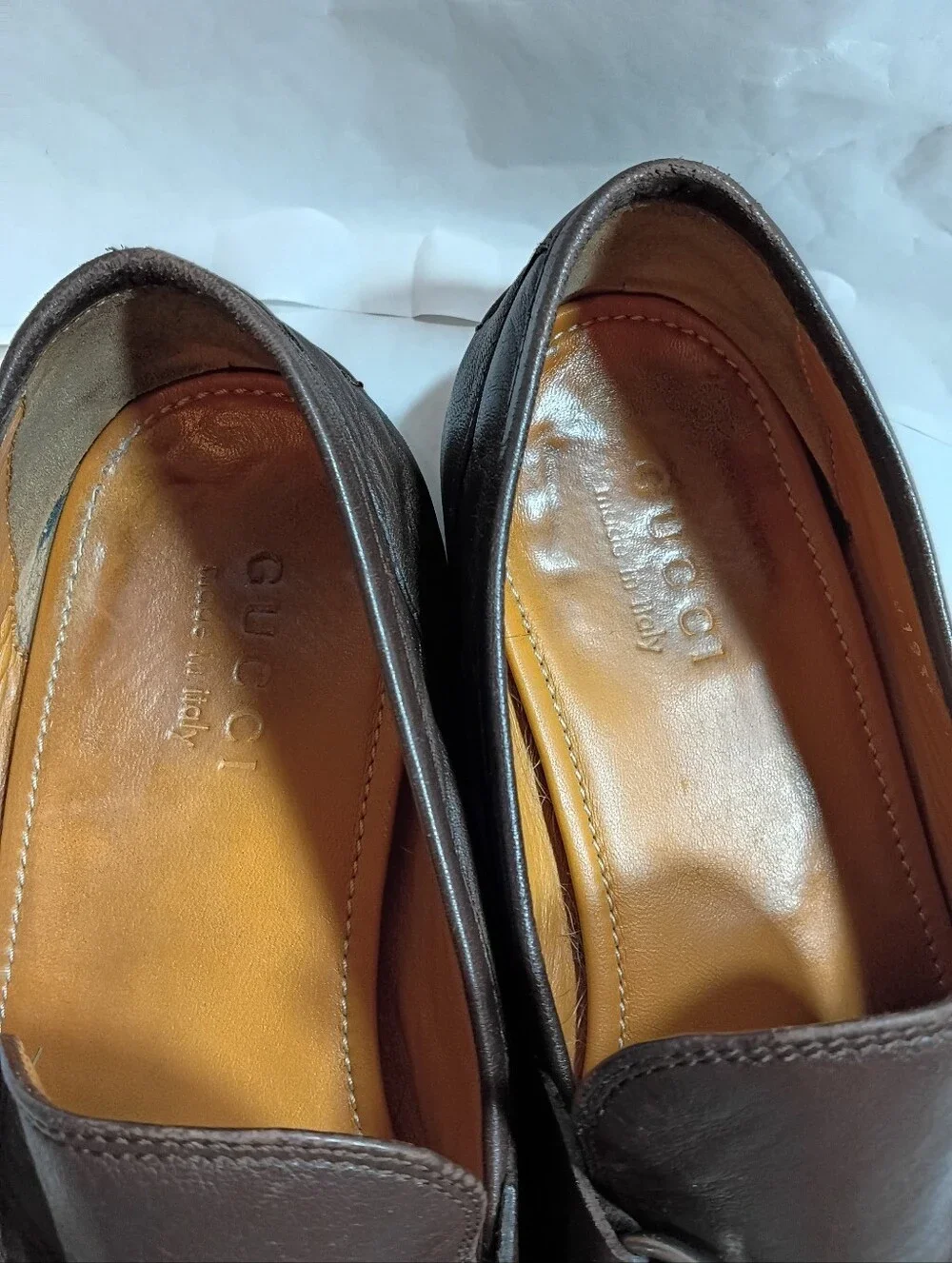 Mens Horsebit Gucci leather shoes Brown  Size UK 10 Us 10.5
